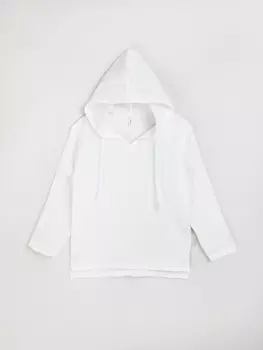 Рубашка муслиновая с капюшоном "МОЛОКО" подростковая