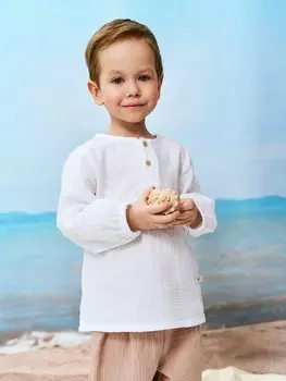 Рубашка муслиновая "Сахар" 0+