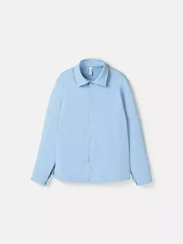 Рубашка трикотажная "Голубая" на кнопках 7+