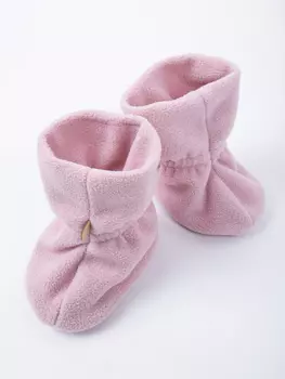 Пинетки флисовые "Роза" 0+