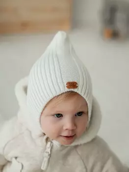 Шапка хлопковая однослойная "Молоко" 0+ (Эльф)
