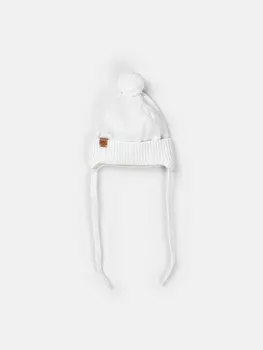 Шапка хлопковая однослойная "Молоко" на завязках 0+