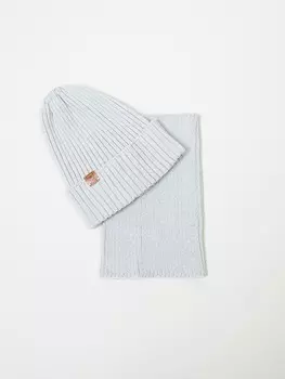 Шапка и снуд хлопковые однослойные "Жемчуг" 0+