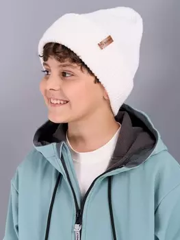 Шапка из смесовой шерсти однослойная "Молоко" 7+