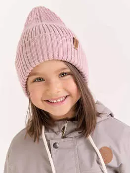 Шапка свечка из смесовой шерсти однослойная "Пудра"