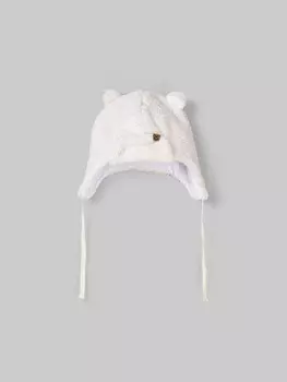 Шапка-ушанка меховая "Молоко" 0+