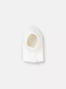 Шлем вязаный из ангоры "Молоко" 0+