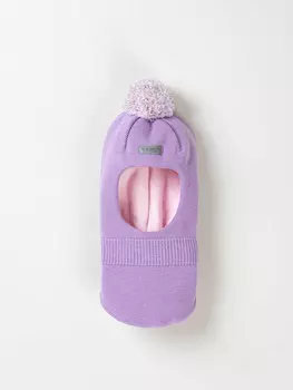 Шлем зимний из смесовой шерсти "Лаванда"