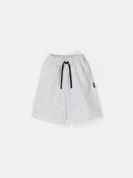 Шорты хлопковые "Полоска Уголь" 7+