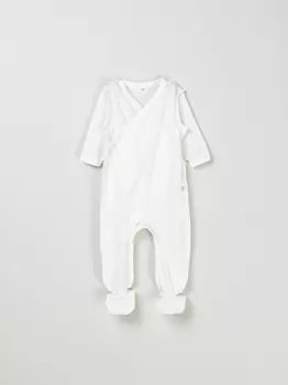 Слип на кнопках "Молоко" из ажурного хлопка 0+