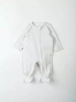 Слип на молнии с закрытой ножкой "Молоко" 0+