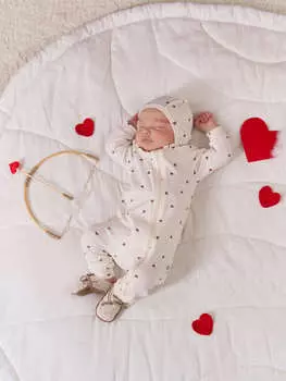 Слип на молнии "Сердечки" 0+