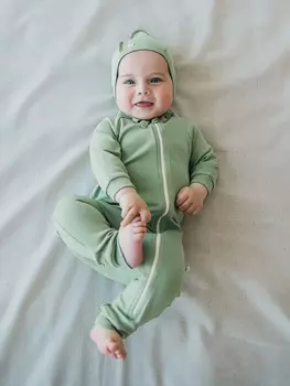 Слип на молнии "Шалфей" 0+