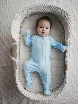 Слип с закрытой ножкой "Светлый деним" 0+