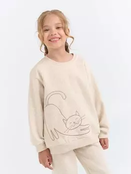 Свитшот "Айвори" с вышивкой утепленный