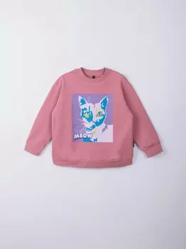 Свитшот облегченный "Пепельная роза" с принтом 7+