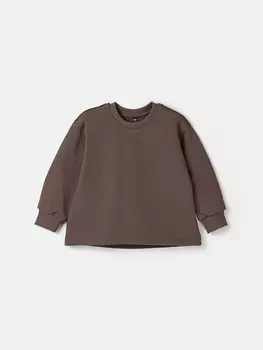 Свитшот с наружными швами из 100% хлопка "Шоколад"