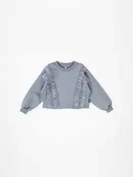 Свитшот укороченный с рюшей "Маренго" подростковый