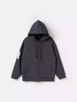 Толстовка облегченная "Графит" с принтом 7+