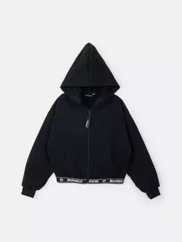 Толстовка облегченная "УГОЛЬ" укороченная подростковая