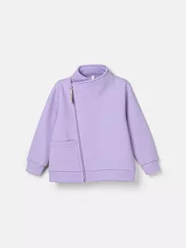 Толстовка с косой молнией "Лаванда" утепленная