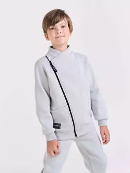 Толстовка с косой молнией "Туман" утепленная 7+