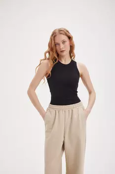 Топ халтер в рубчик "Уголь" женский