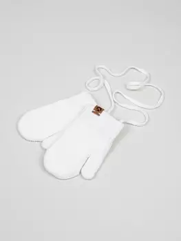 Варежки вязаные двухслойные "Молоко"