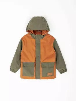 Ветровка Колор блок "Охра/Хаки" 7+