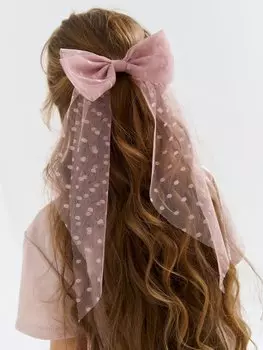 Заколка-бант "Пудра"