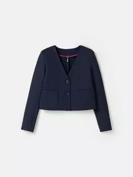 Жакет укороченный для девочки "Синий" 7+