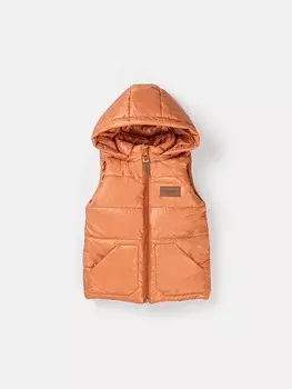 Жилет со съемным капюшоном "Кремовый абрикос"