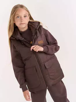 Жилет со съемным капюшоном "Шоколад" 7+