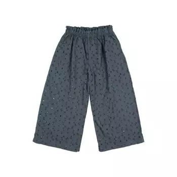 Брюки из хлопка с перфорацией и вышивкой Buho "Embroidery Nuit", ночное небо