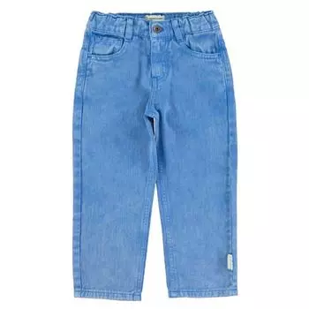 Брюки из саржи Piupiuchick "Washed Navy Blue Unisex", синие