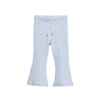 Брюки-клеш в рубчик Play Up "Rib Rain", эдельвейс