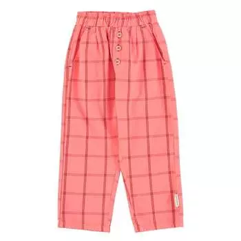 Брюки Piupiuchick "Pink Checkered Unisex", ягодный сорбет
