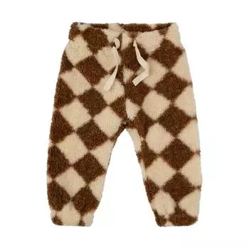 Брюки плюшевые THE NEW Siblings "Lonzo Teddy Toffe Check", клетка с молочно-карамельным
