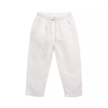 Брюки повседневные с добавлением льна Play Up "Woven Gres", белые