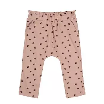 Брюки повседневные THE NEW Siblings "Mira Adobe Rose Lady Bug", божьи коровки на розовом