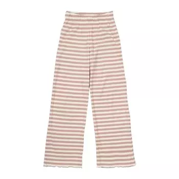 Брюки широкие в рубчик THE NEW "Moore Adobe Rose Striped", пудровые полоски