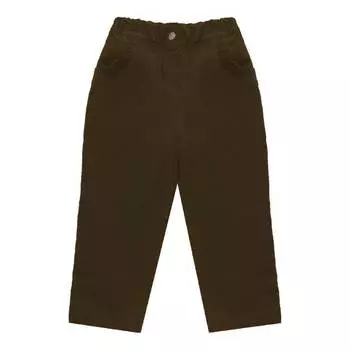 Брюки вельветовые Nicletta "Хаки", с рюшей на кармане