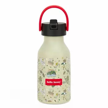 Бутылка-термос для напитков Hello Hossy "Gourde Mountain Ride", путешествие в горы, 350 мл