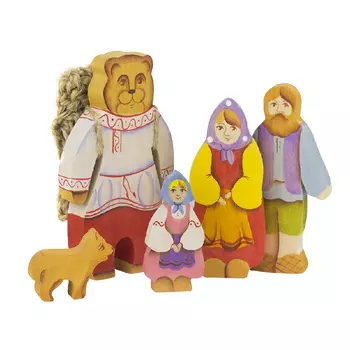 Деревянный набор Сказки дерева "Маша и медведь"