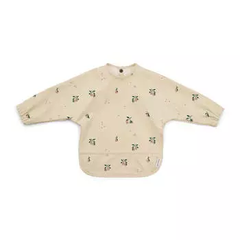 Детский нагрудник с рукавами LIEWOOD "Merle Персики", песочный микс