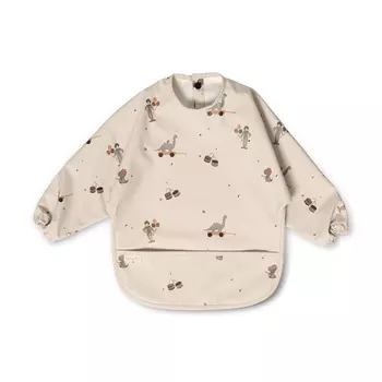 Детский нагрудник с рукавами nuuroo "Luna Music Dino", дино-музыкант