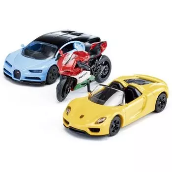 Игровой набор SIKU спортивные машины и мотоцикл