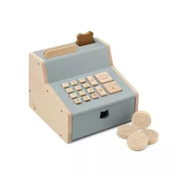 Игрушечная касса LIEWOOD, мульти микс с голубым