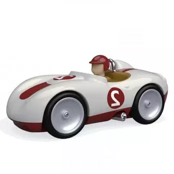 Игрушечная спортивная машинка, белая