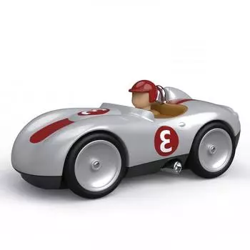 Игрушечная спортивная машинка Baghera, серебристая